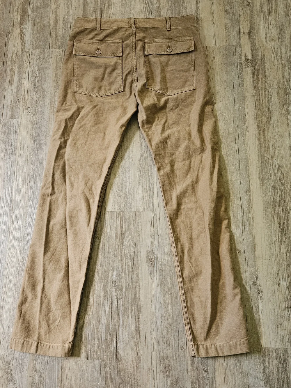Tellason Men's Tan Straight Workwear Utility Fatigue Pants 33 Made In Italy